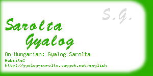 sarolta gyalog business card